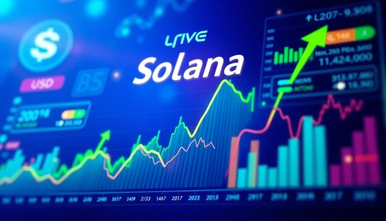 Visualize the current Solana price in USD with engaging charts and vibrant colors.