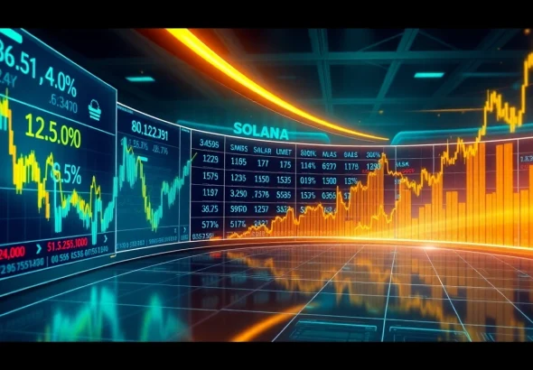 Track the current solana price usd in this engaging digital market visualization.
