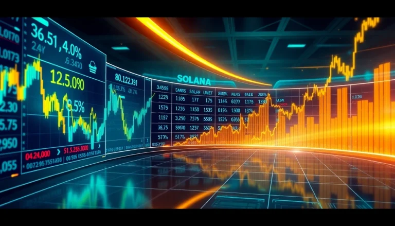 Track the current solana price usd in this engaging digital market visualization.